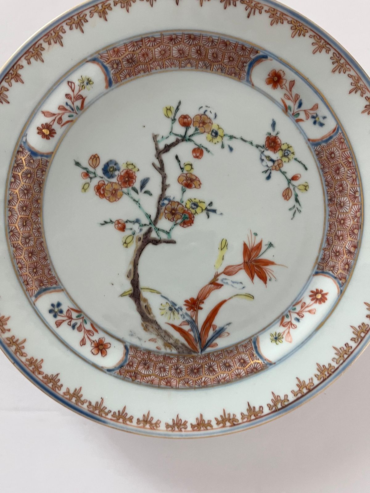 Chinese Kangxi Period Famille Verte Plate With Kakiemon Prunus Design, Ca 1690 photo vintage