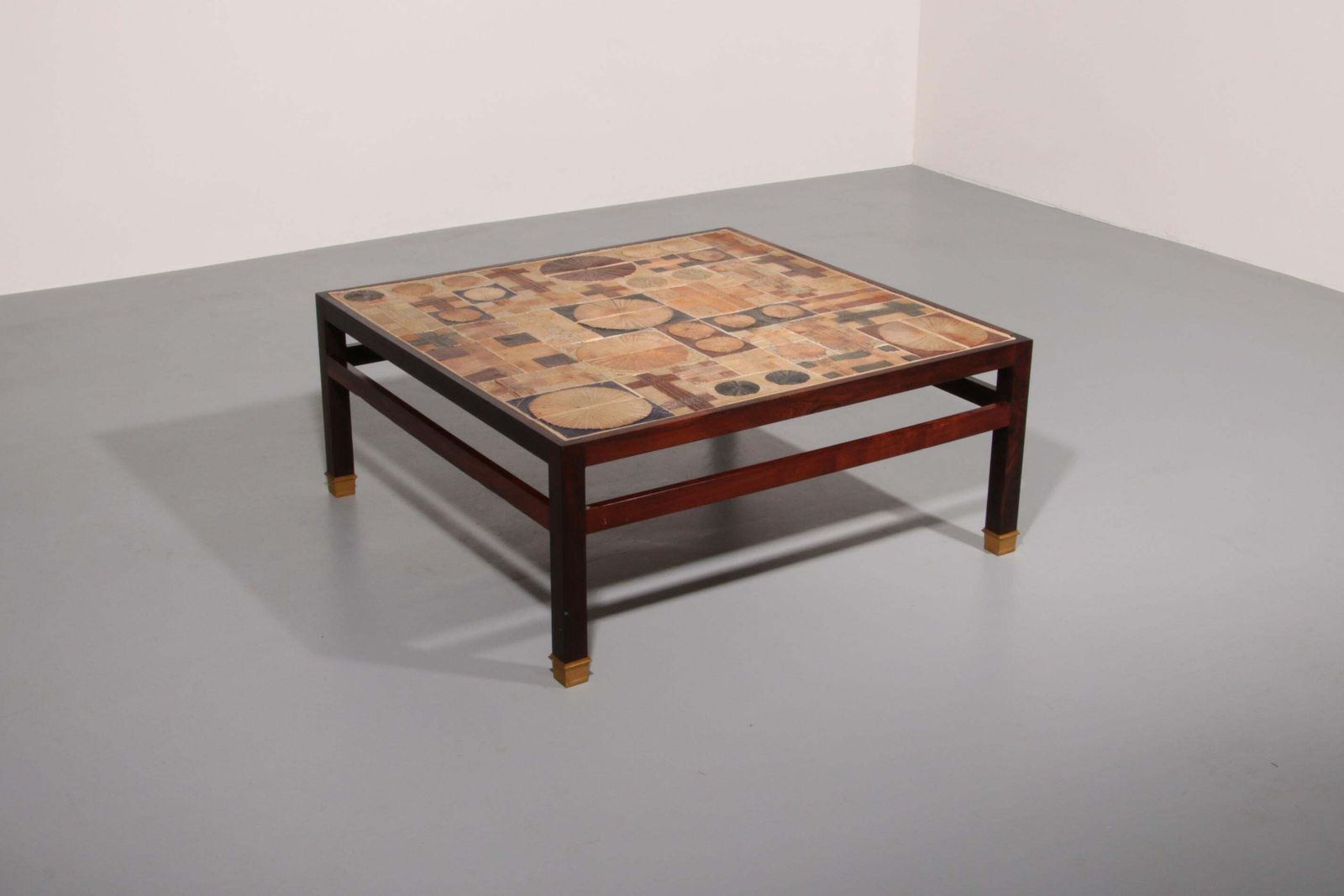 Tue Poulsen Square Tile Top Coffee Table Of Wengé By Erik Wørts Danmark 1960s photo Furniture