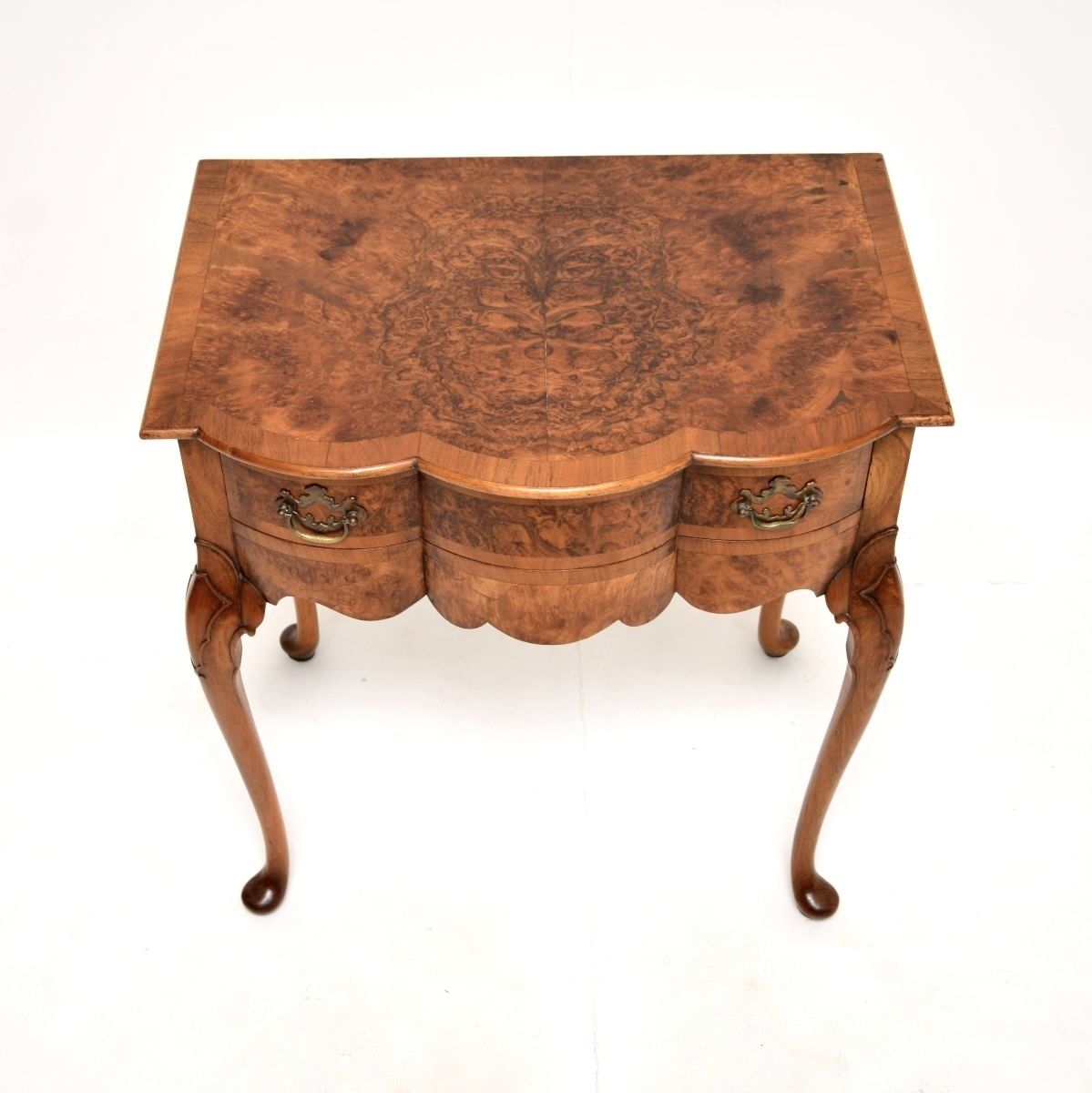 Antique Burr Walnut Console / Side Table photo for sale