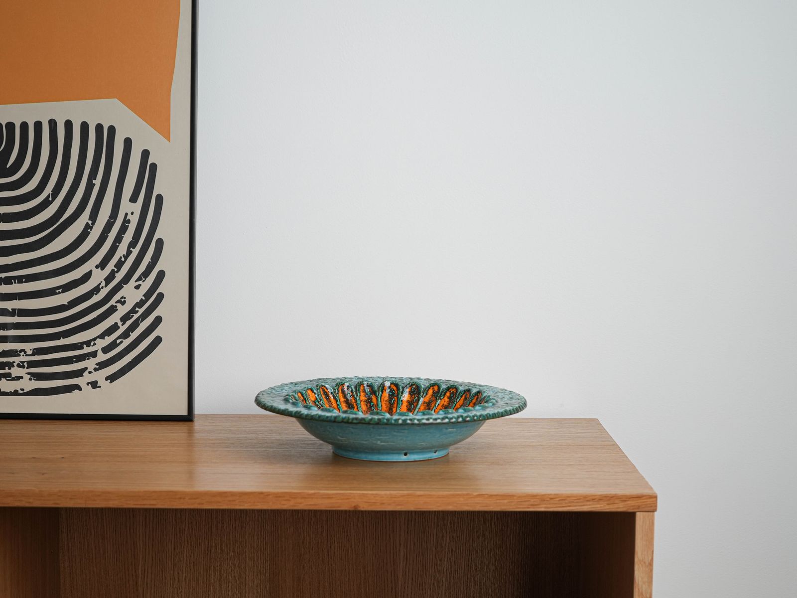 Assiette en céramique, design allemand, années 1960, fabriquée en Allemagne de l'Ouest photo buy