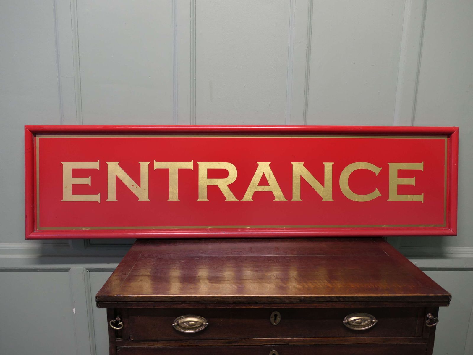 5.5 Ft Long Entrance Sign Prominent Welcome Board This Large Bright Hand Painted Sign Is