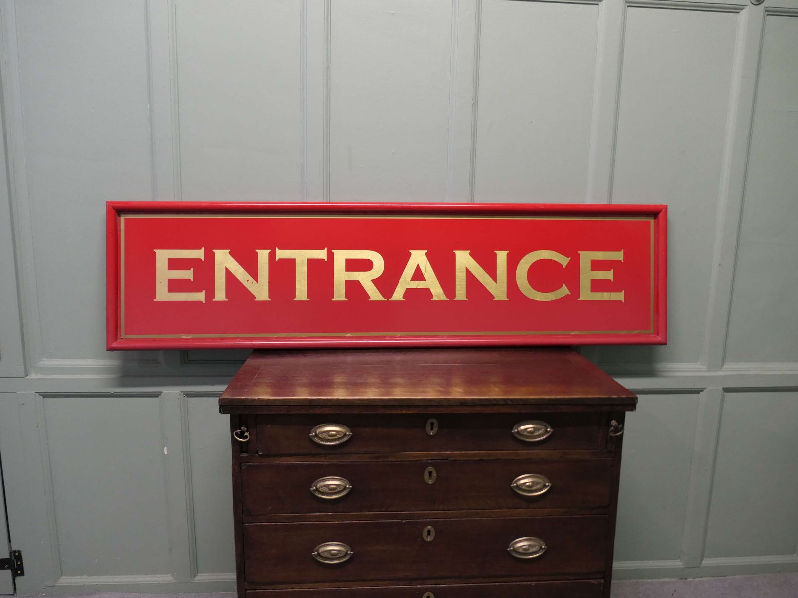 5.5 Ft Long Entrance Sign Prominent Welcome Board This Large Bright Hand Painted Sign Is photo furniture