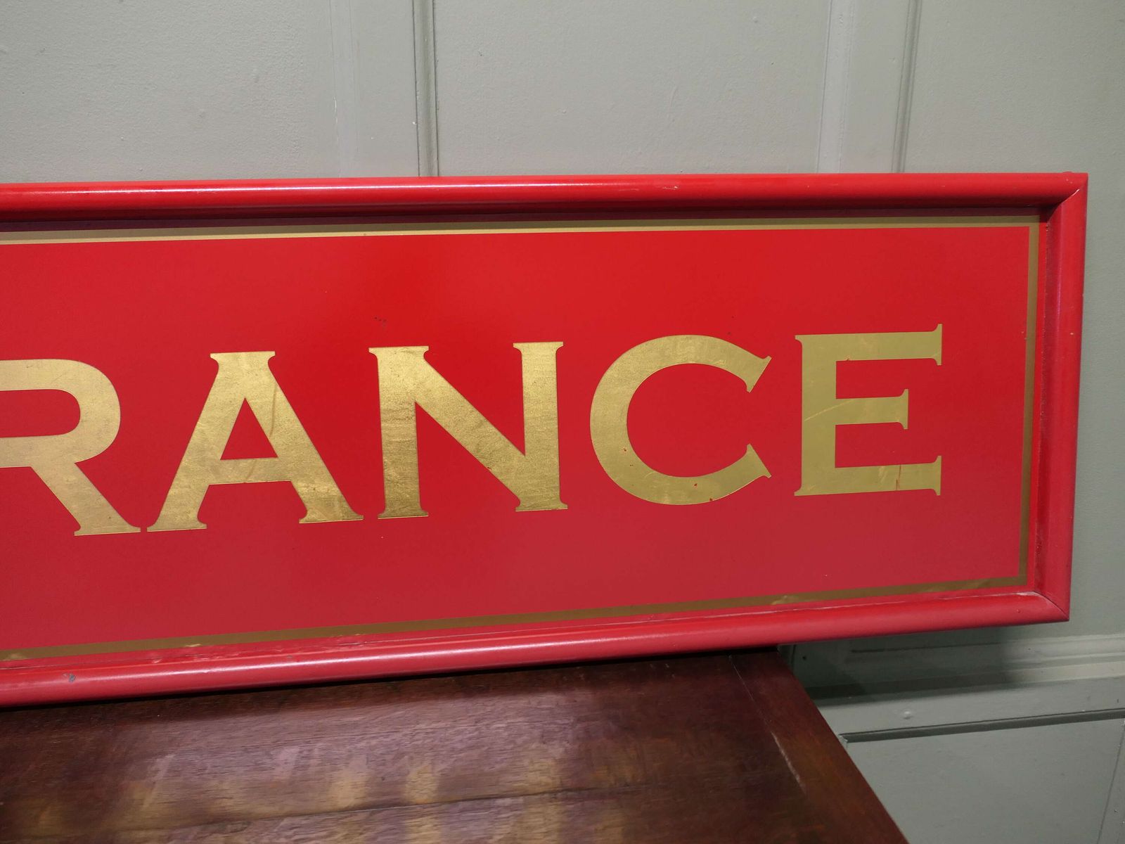 5.5 Ft Long Entrance Sign Prominent Welcome Board This Large Bright Hand Painted Sign Is photo for sale