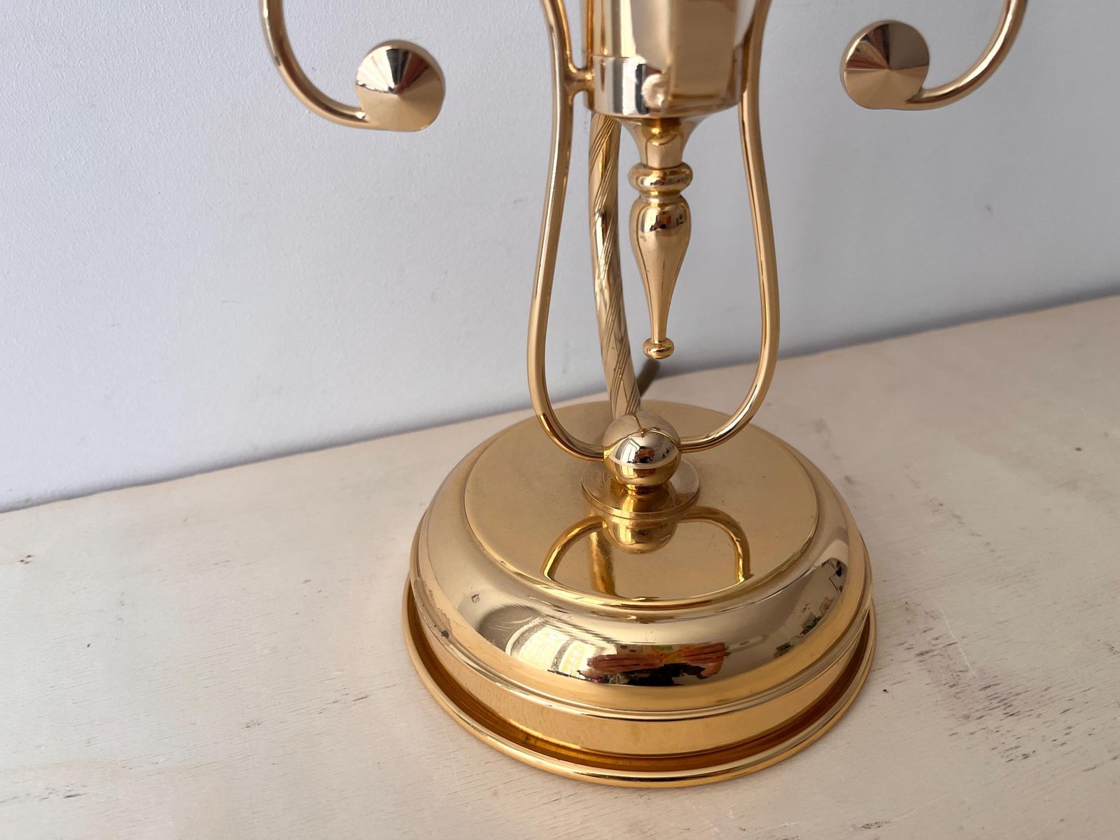 Vintage Glass Shell Desk Lamp, Midcentury Italian Lighting photo 216.0