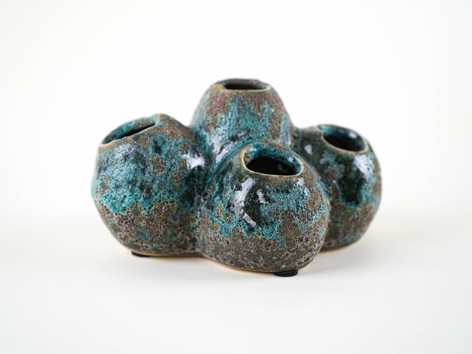 Keramieken vaas – Flower Frog, Deens design, jaren 1960, Made In Denmark photo Woonaccessoires