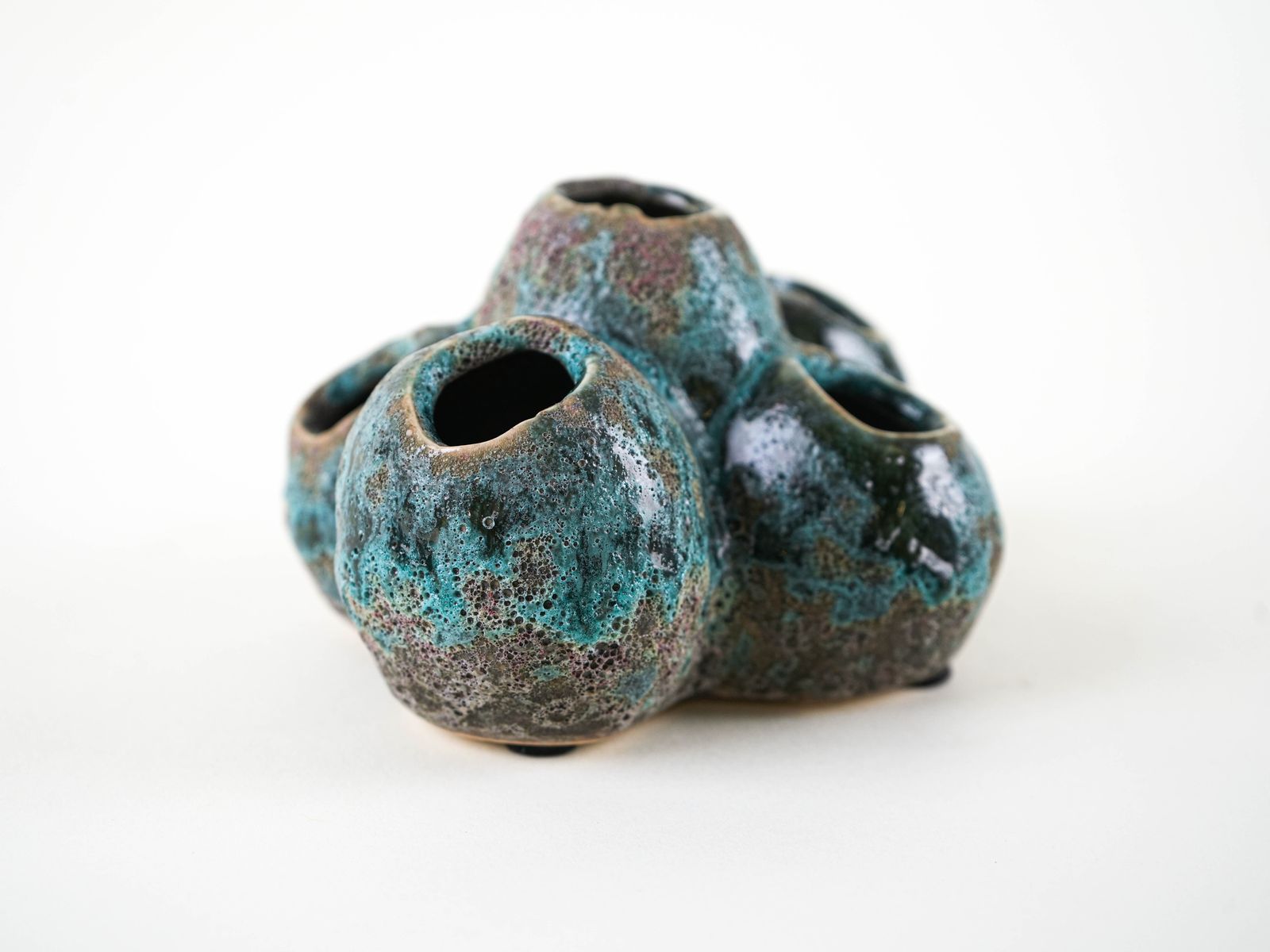 Keramieken vaas – Flower Frog, Deens design, jaren 1960, Made In Denmark photo 279.0