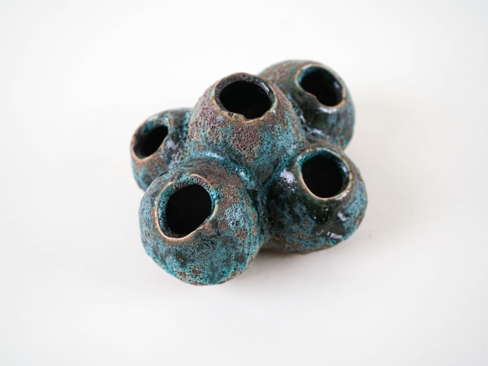 Keramieken vaas – Flower Frog, Deens design, jaren 1960, Made In Denmark photo vinterior