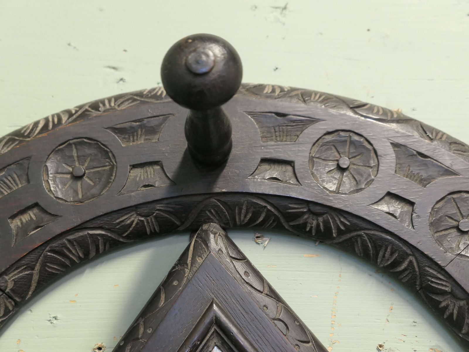 Gothic Horseshoe Coat And Tack Rack With Mirror A Very Fine Quality Piece Made photo for sale
