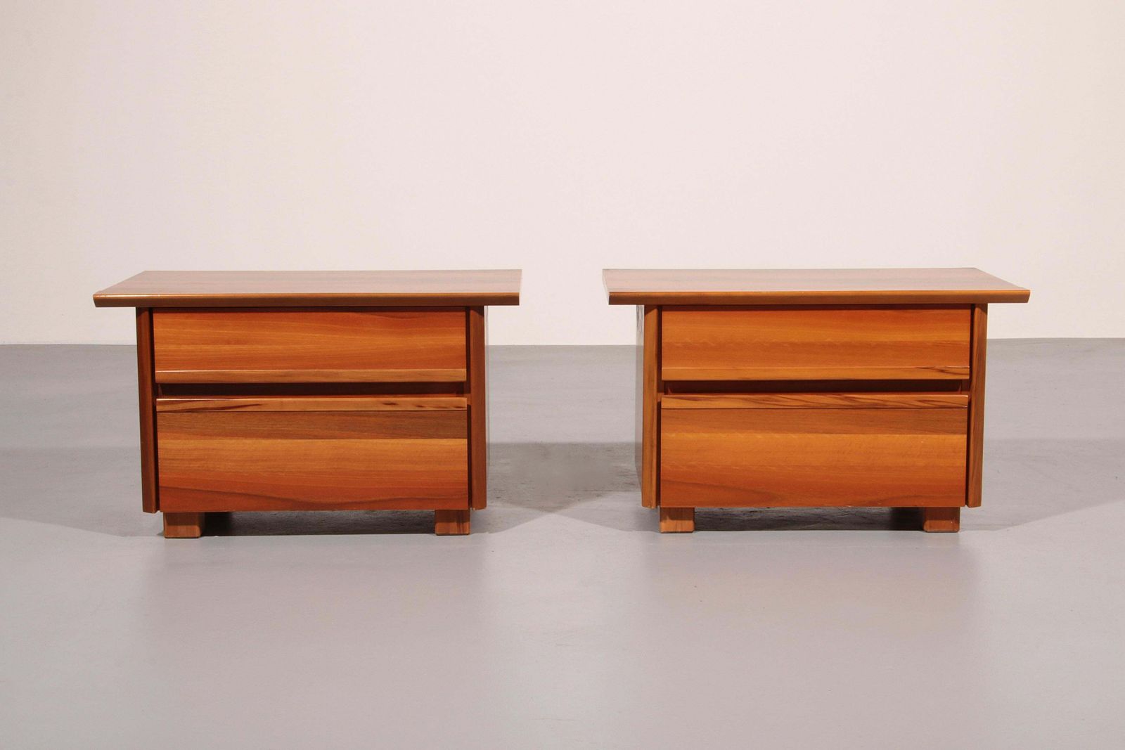 Italian Walnut Bedside Tables From The 1970s  Timeless Italian Elegance photo for sale