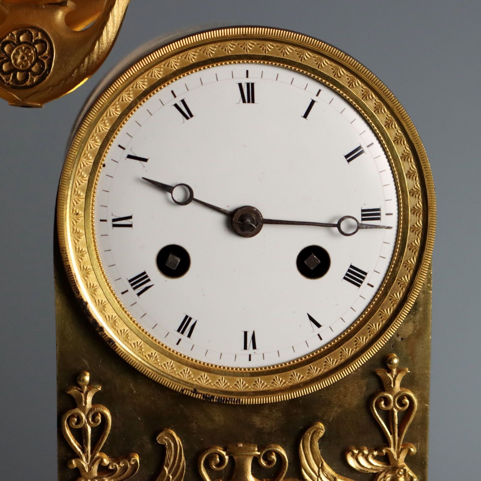 Antieke klok Napoleon III verguld brons 19e eeuw photo Woonaccessoires