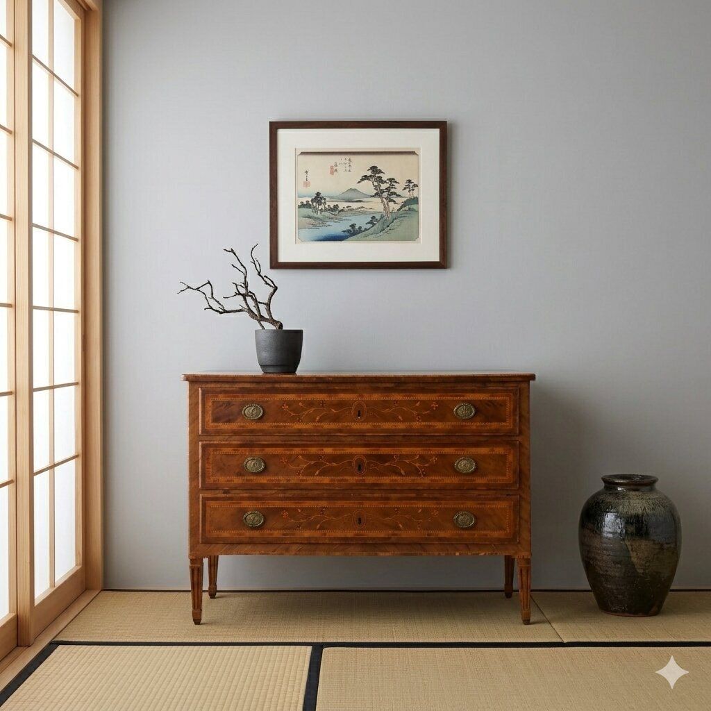 Chest Of Drawers Neoclassical Style Walnut XVIII Century photo furniture