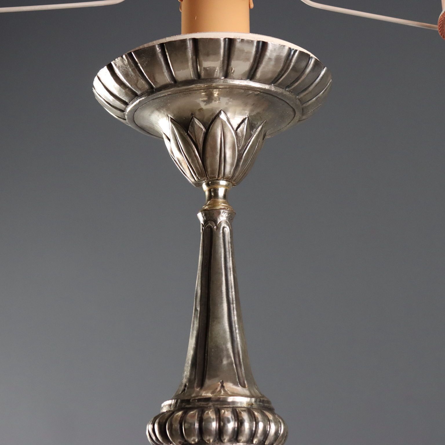 Candélabre de style baroque en métal et tissu, XXe siècle photo Décoration