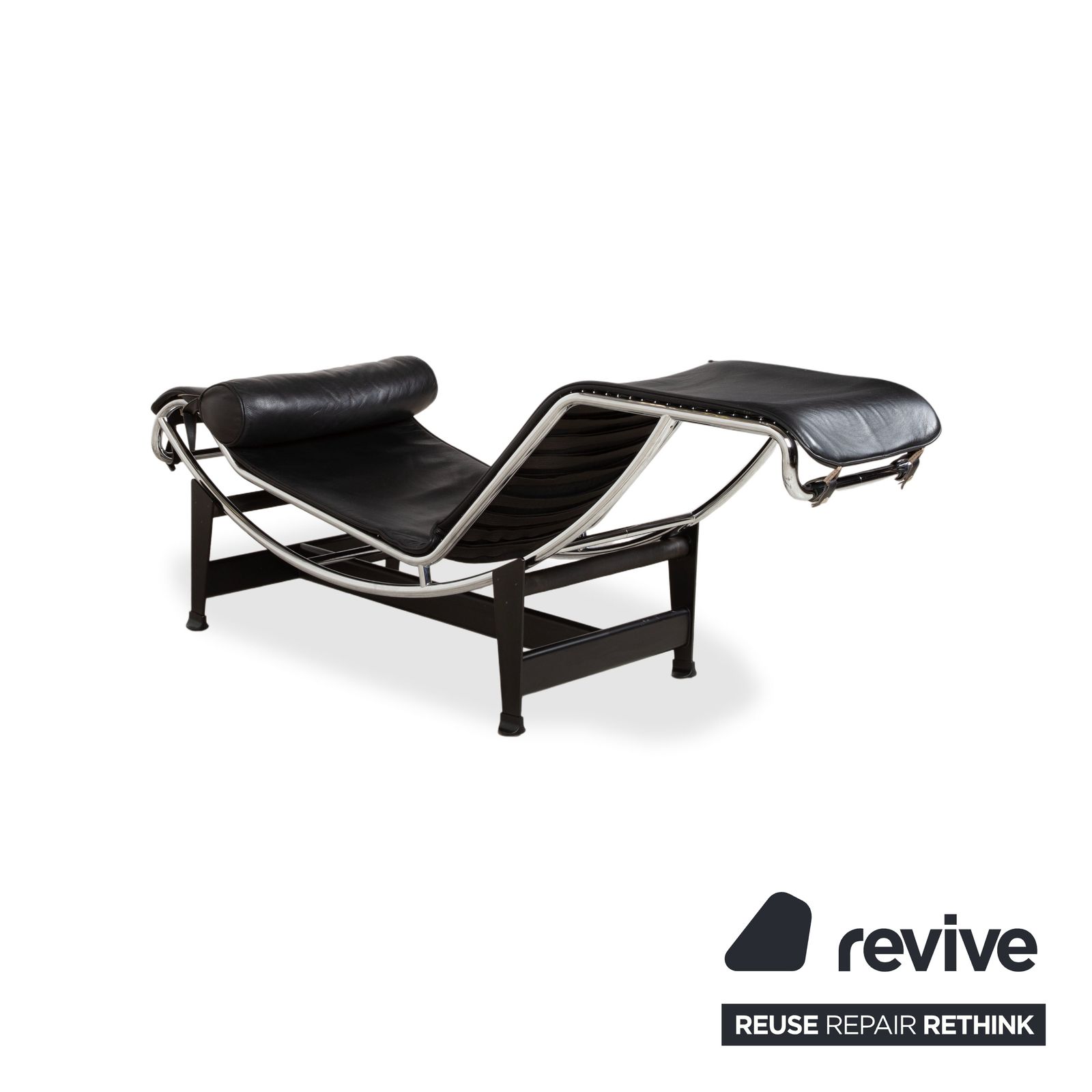 Méridienne Cassina Le Corbusier LC 4 en cuir noir, Bauhaus, fonction manuelle photo Mobilier