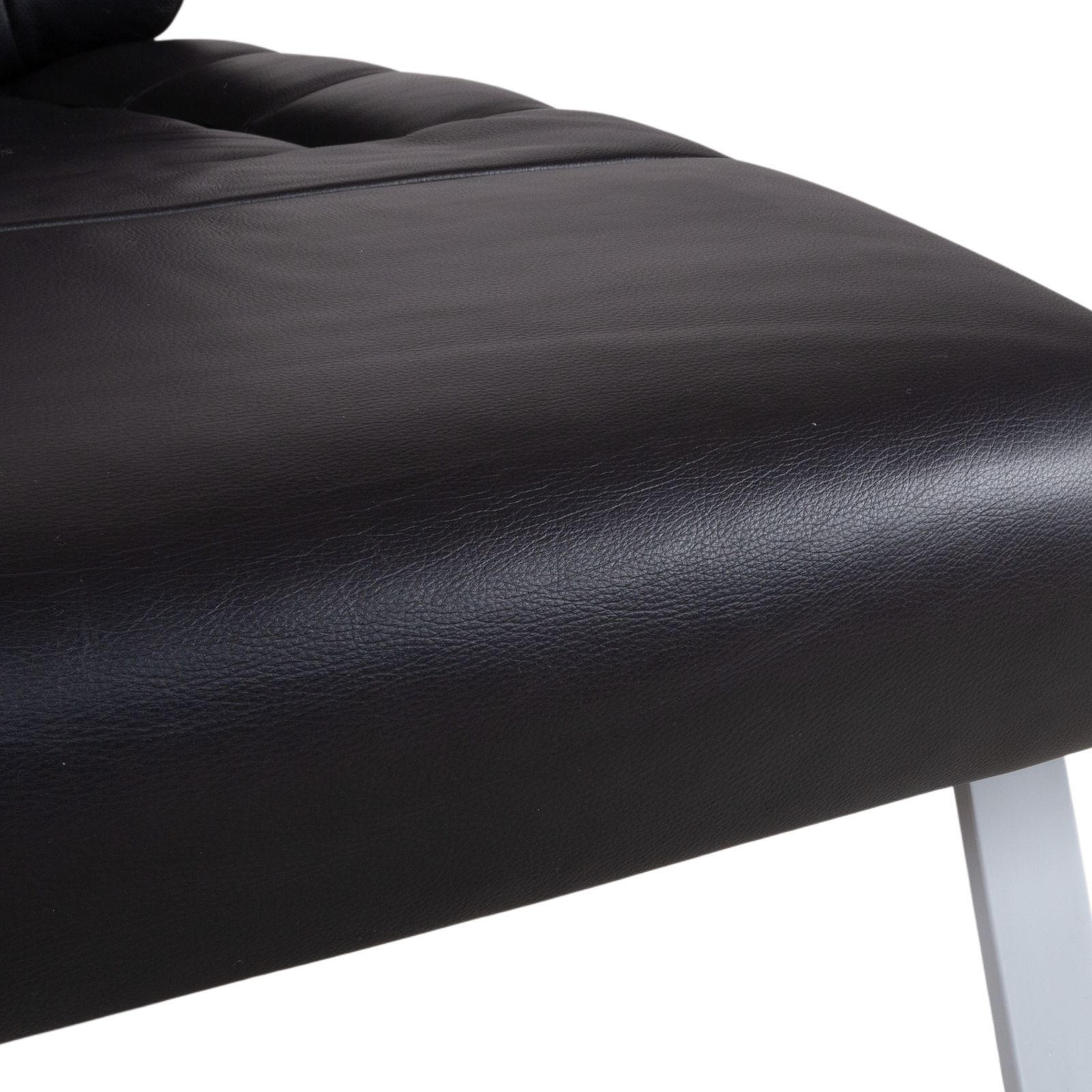 photo furniture Méridienne De Sede DS 158 en cuir noir, fonction manuelle