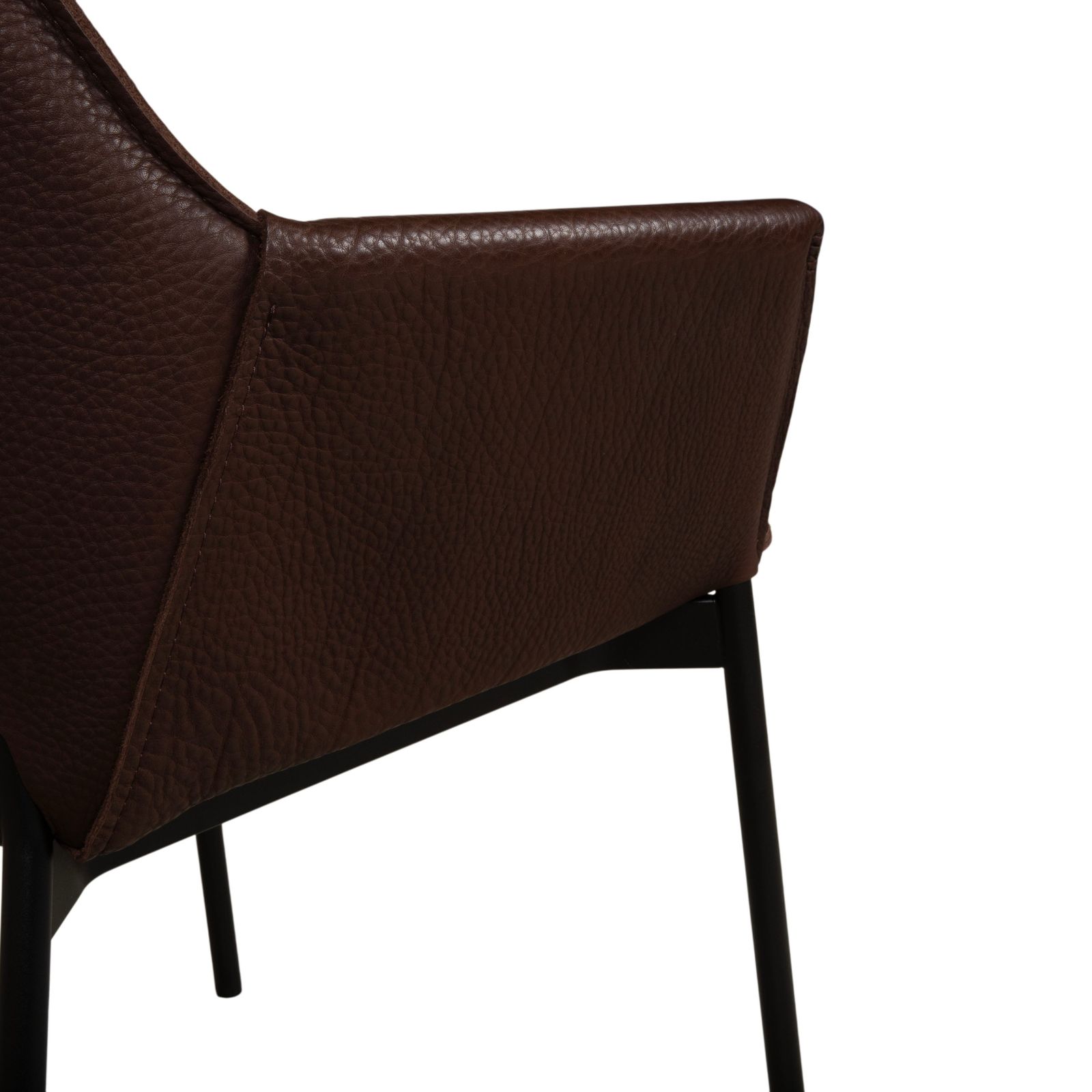 Set Of 6 Freifrau Grace Arm Chairs, Leather, Brown photo vintage