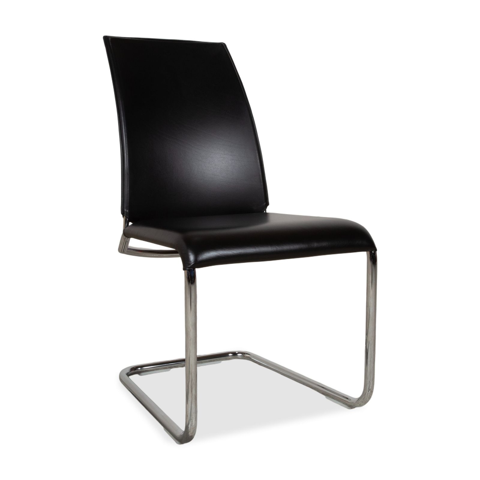 Lot de 6 chaises en cuir Draenert, noires photo 2794.0