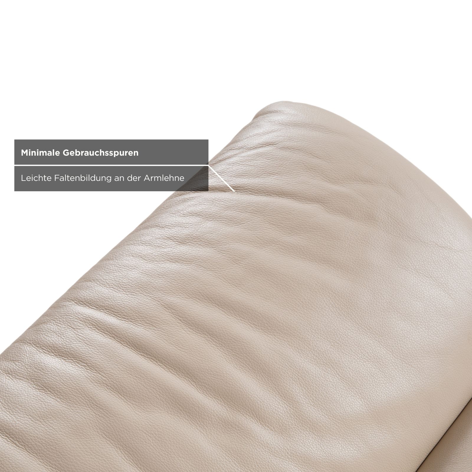 photo furniture Koinor Rossini Leren Fauteuil Crème Handmatige Functie