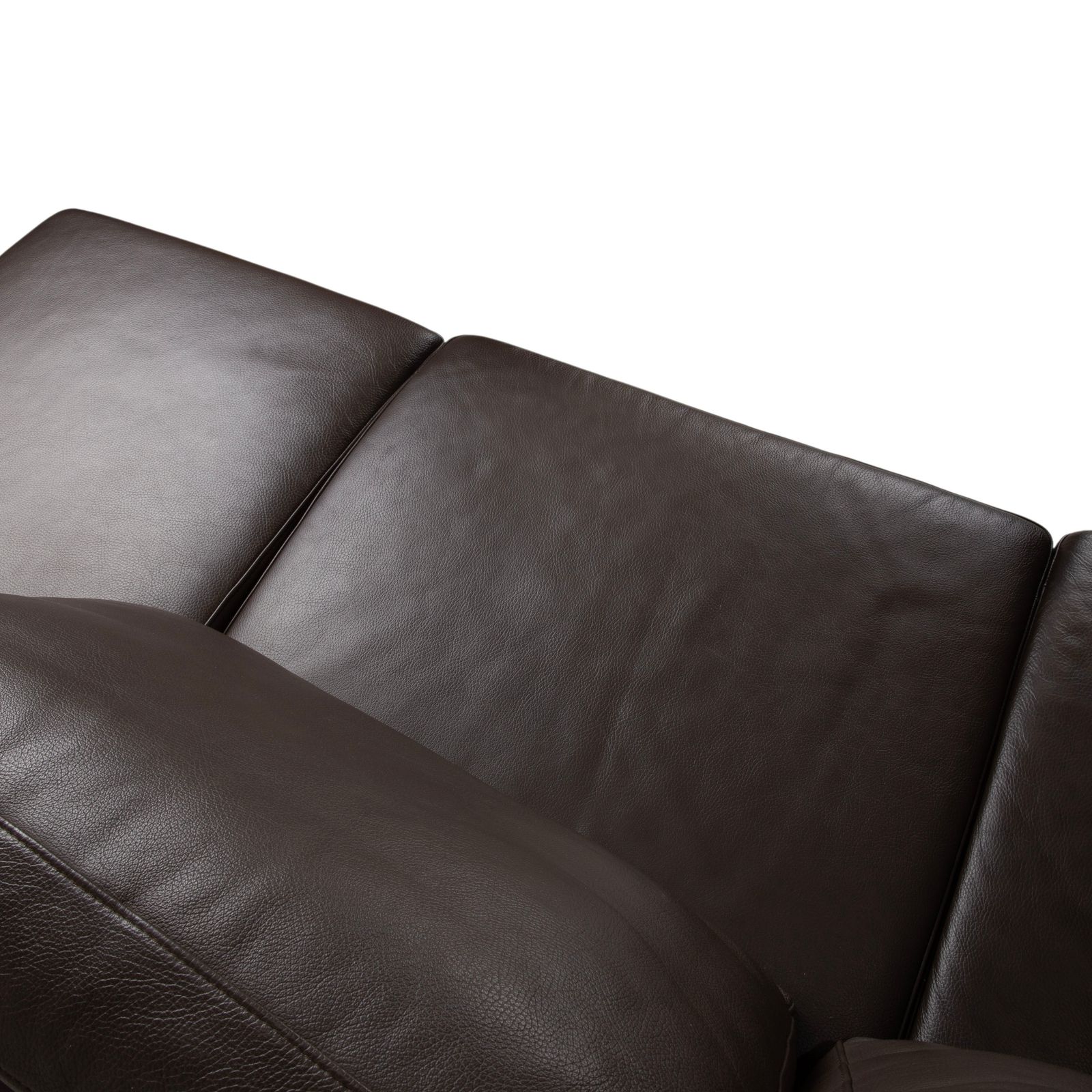 photo furniture Canapé d'angle Ewald Schillig Concept Plus en cuir marron, appuie-têtes à réglage manuel