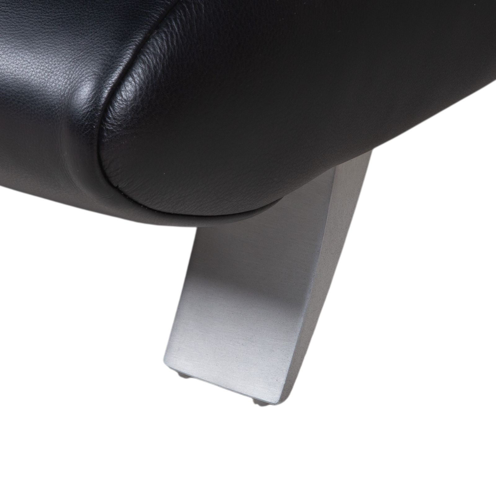 Fauteuil Koinor Rossini en cuir noir, fonction manuelle photo vinterior