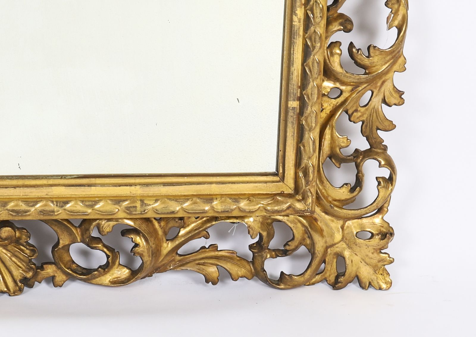 Antique Italian Giltwood Florentine Mirror 19th Century 103 X 87cm photo buy