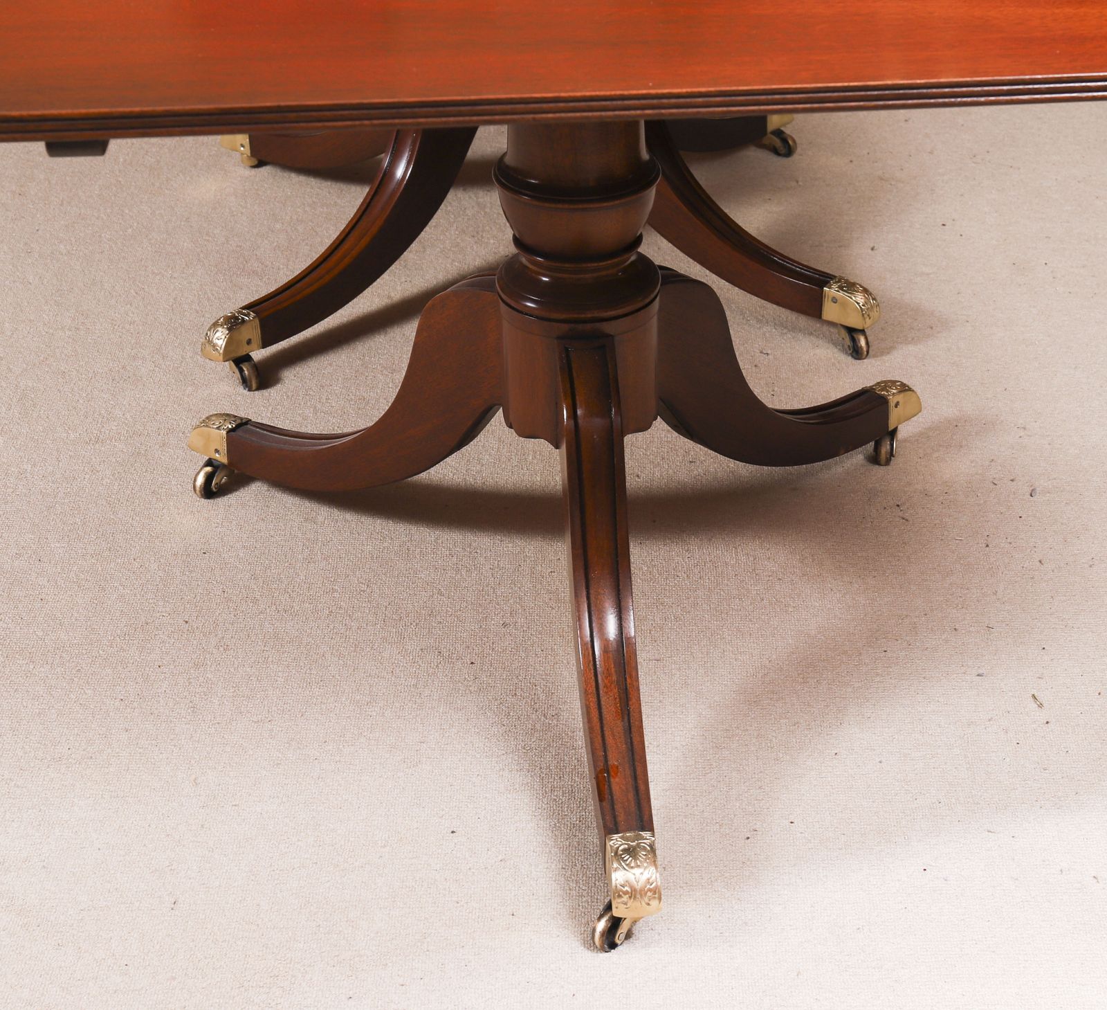 14450.0 Antique 13ft  Whytock & Reid Triple Pillar Dining Table & 12 Chairs 19th C photo