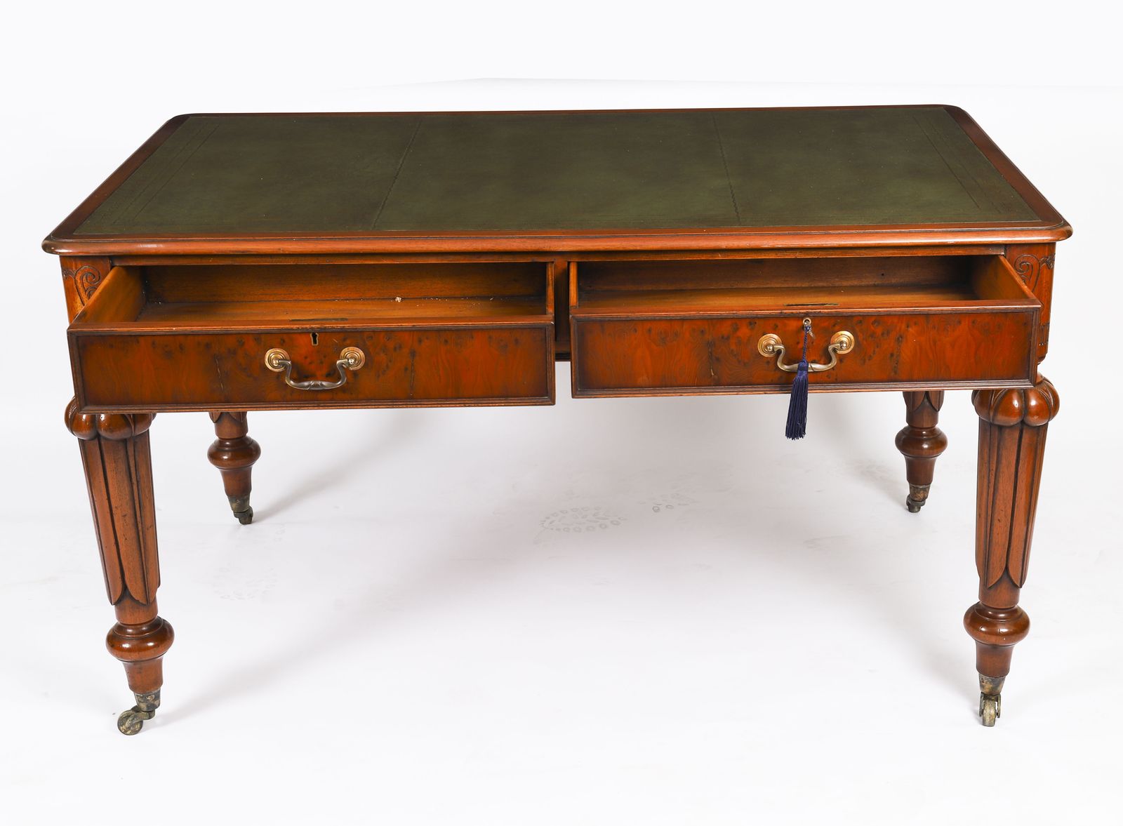 Victorian Partners Writing Library Desk 19th C photo vintage