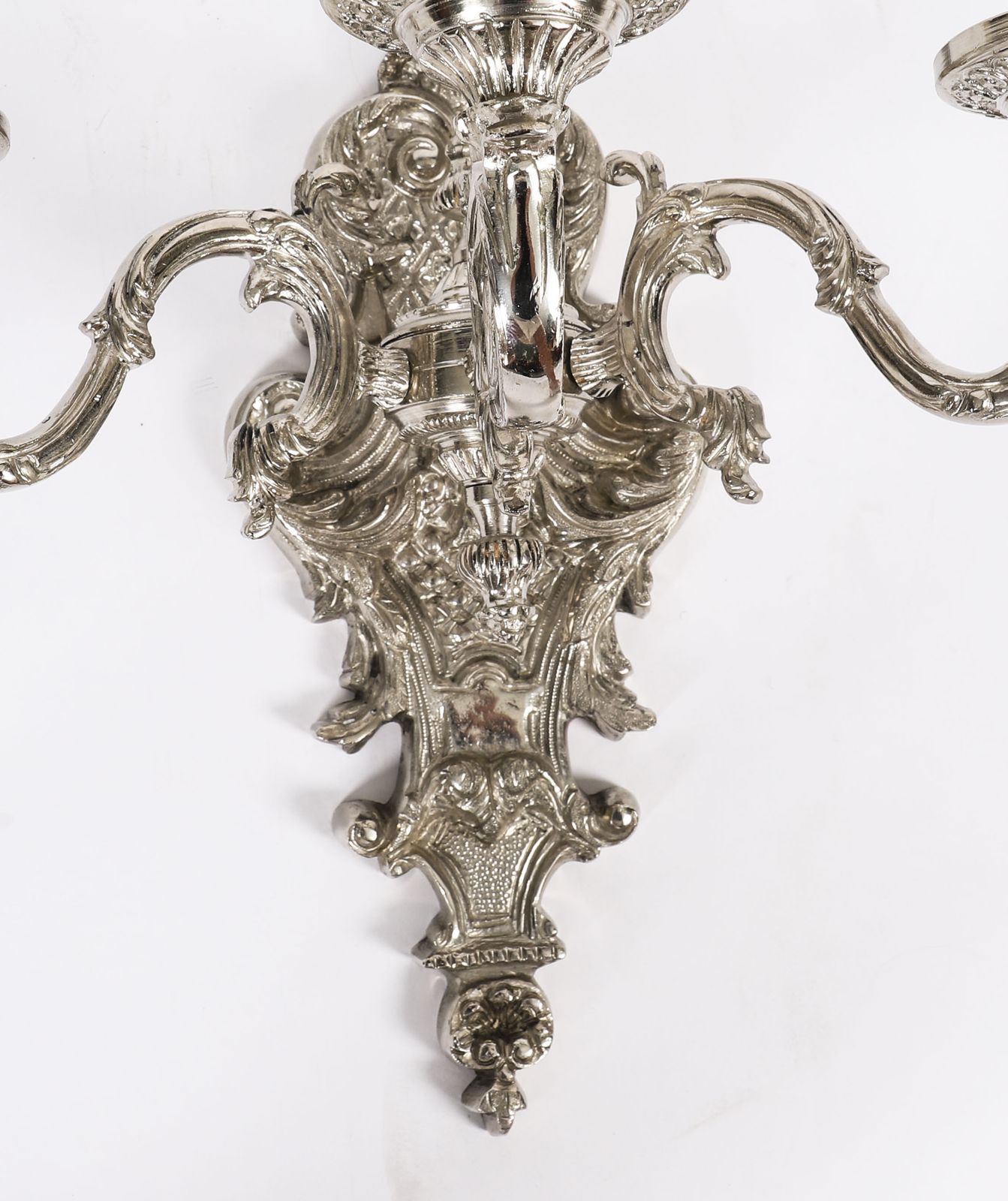 photo for sale Antique Set Of 4 French Silver Plated Wall Lights Appliques Circa 1900