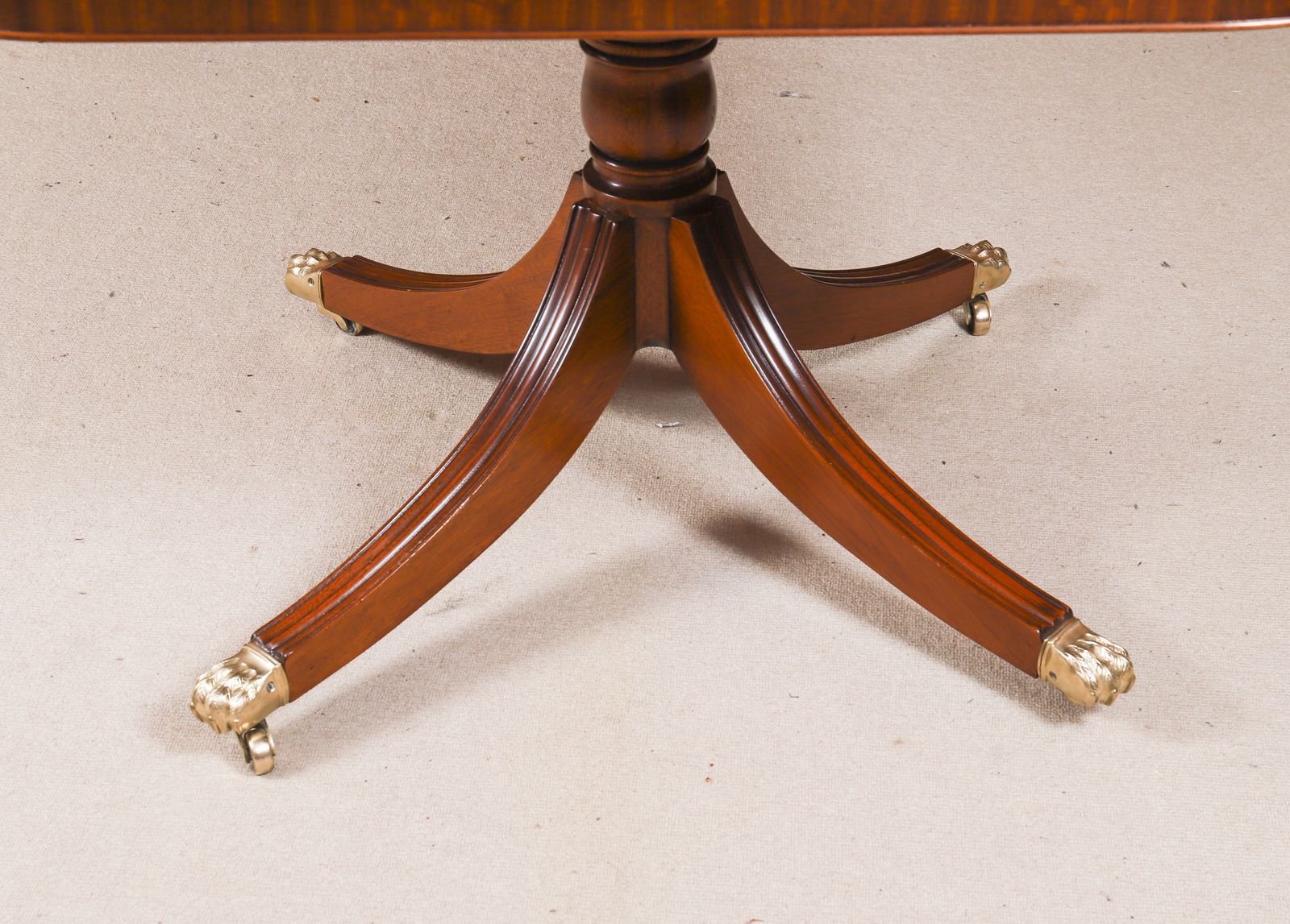 photo buy 10ft3" Regency Revival Twin Pillar Flame Mahogany Dining Table 20th C
