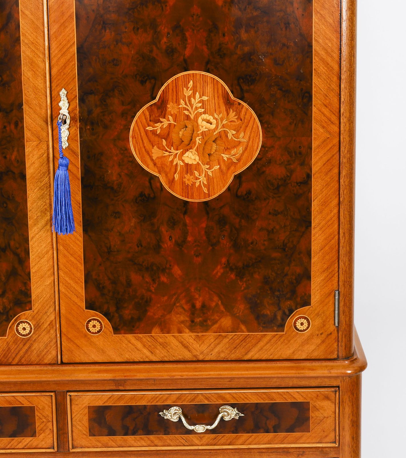 Art Deco Walnut Marquetry Cocktail Cabinet Dry Bar By Epstein C 1930 photo buy
