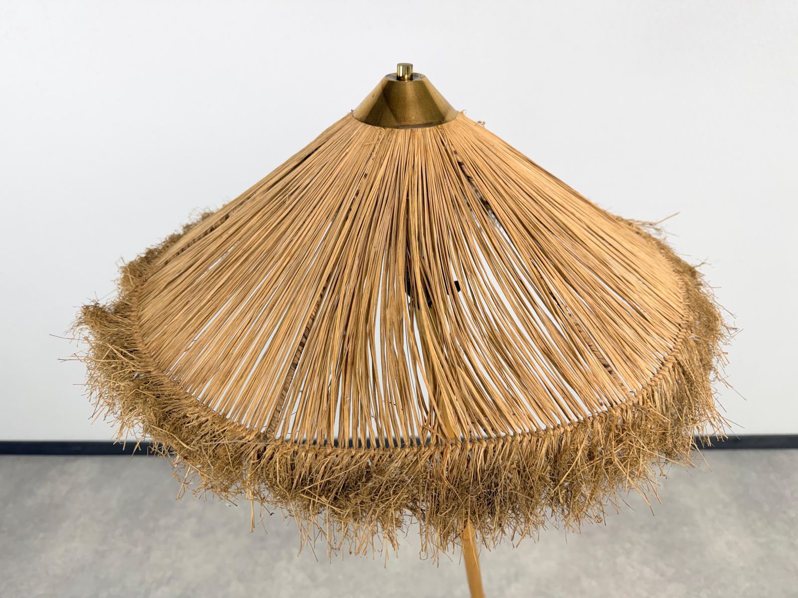 Bamboo Floor Lamp By Rupert Nikoll Austria. photo vintage