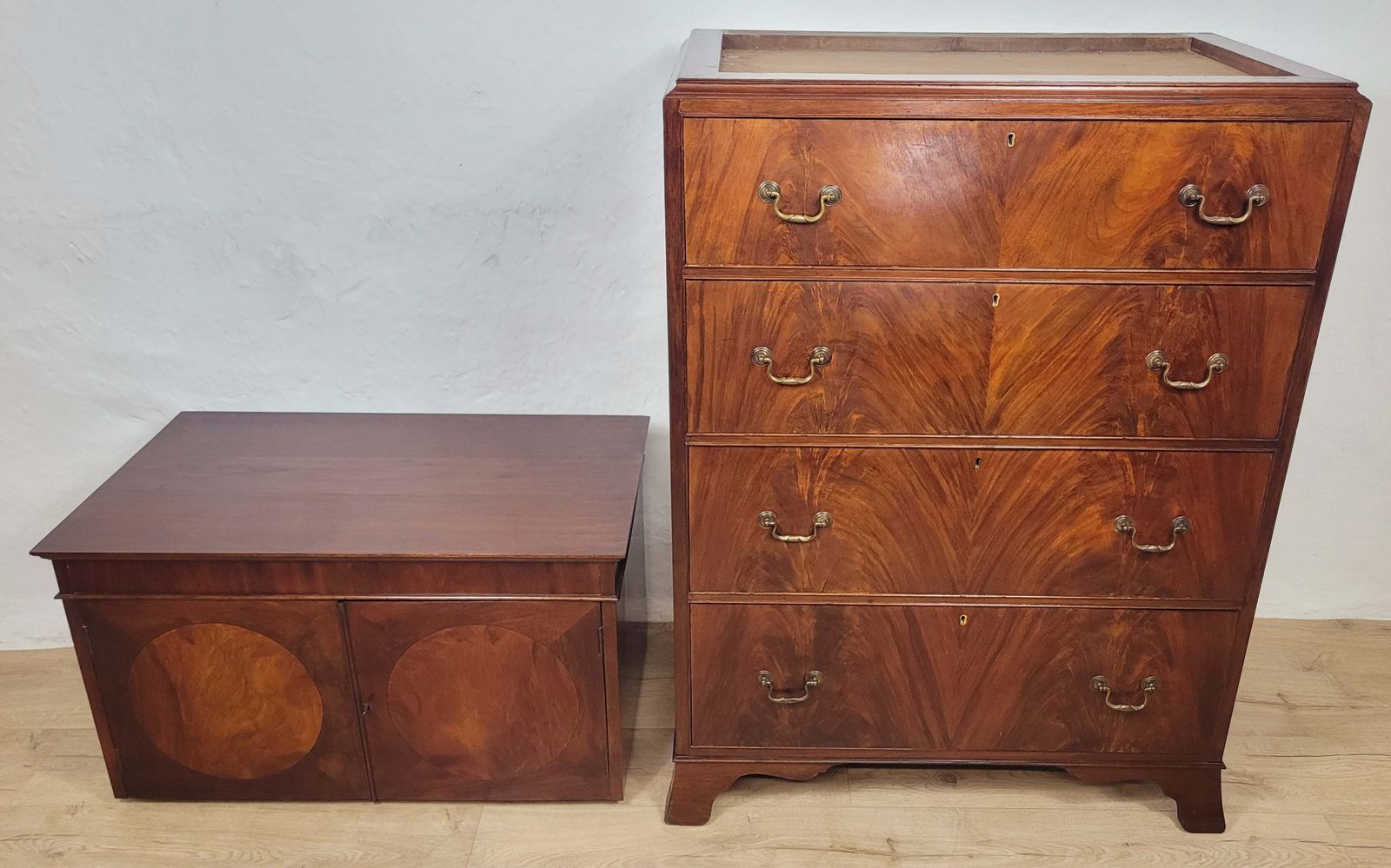 photo buy Edwardian Mahogany Tallboy English 1910 Drawers Storage Delivery Available.