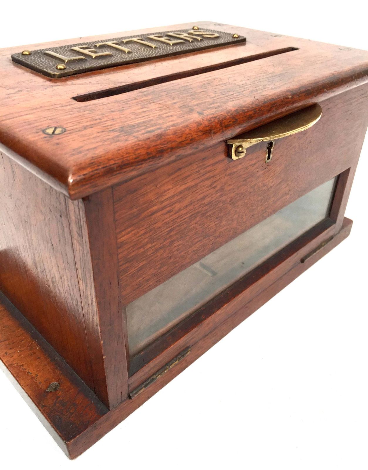 Antique Victorian Oak Country House Wooden Letter / Post Box / Stationery C.1900. photo for sale