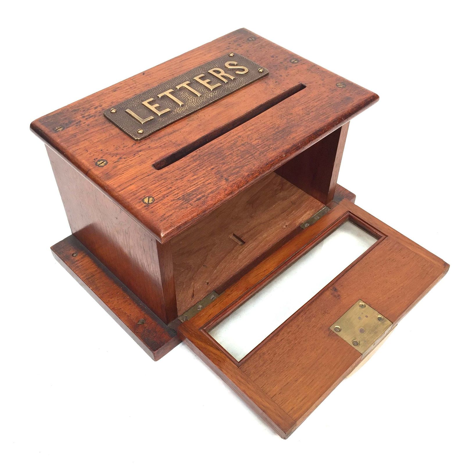 Antique Victorian Oak Country House Wooden Letter / Post Box / Stationery C.1900. photo Home Decor