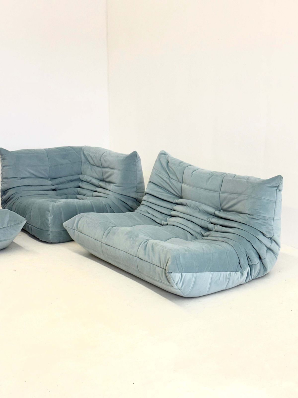 Furniture Ligne Roset Togo 2 Seater In Light Blue photo
