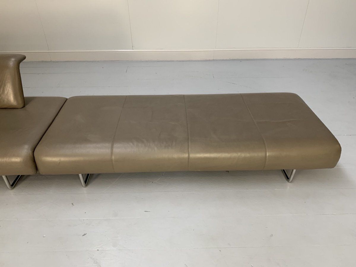 photo for sale B&B Italia Cloud Sofas   In Grey Gamma Leather, Set Of 2