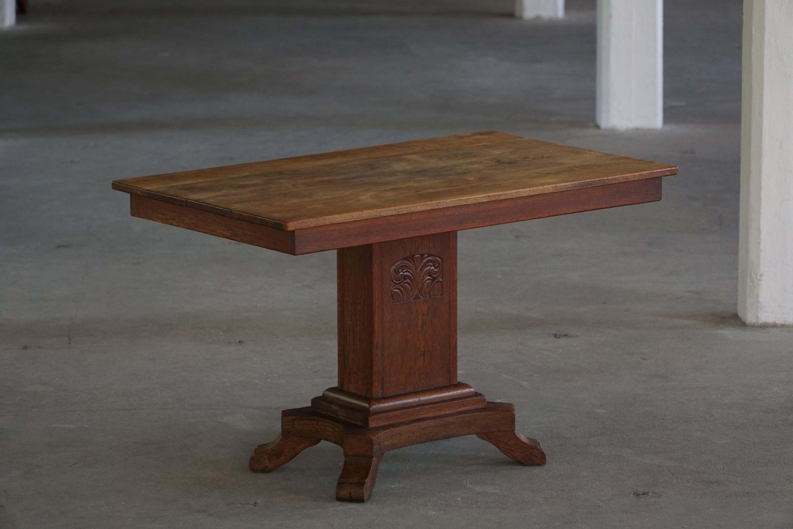 1735.0 Scandinavian Modern, Danish Art Deco Table In Oak, Denmark, 1930s–1940s photo