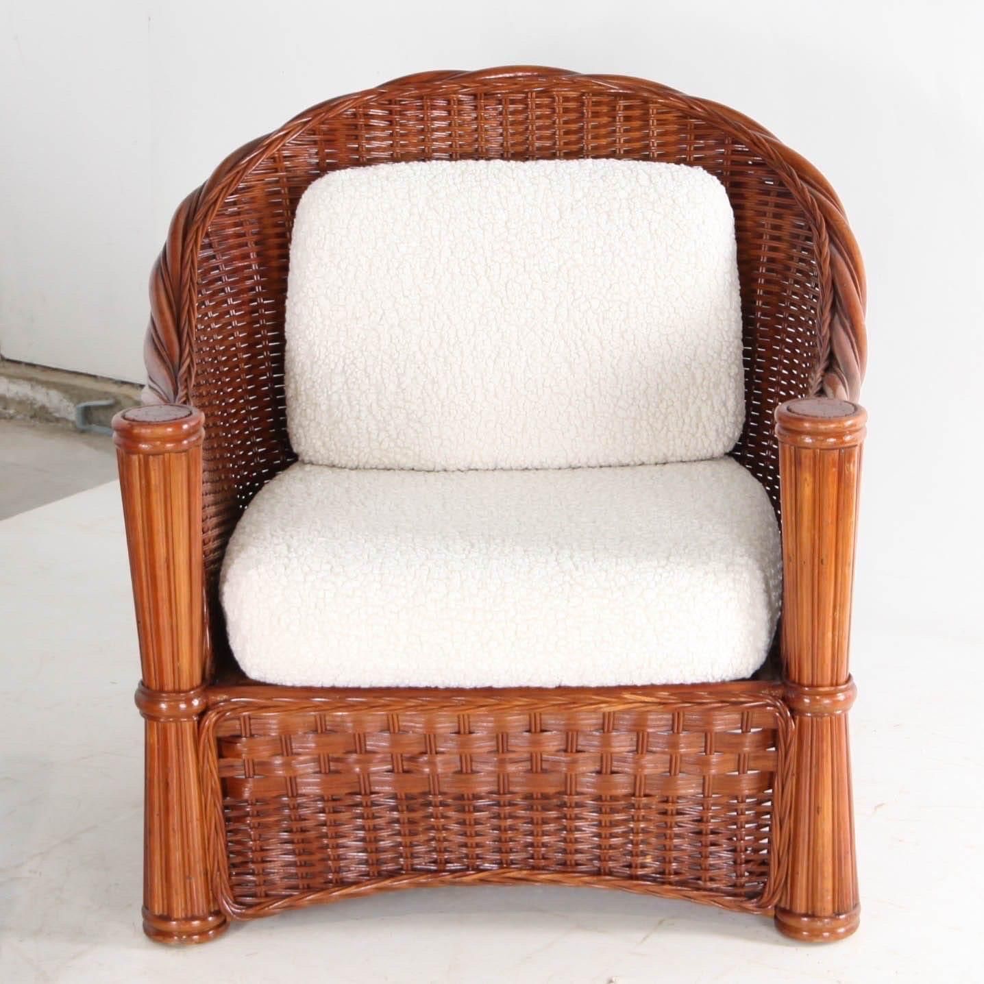 Rattan Living Room Set, 1970s photo for sale