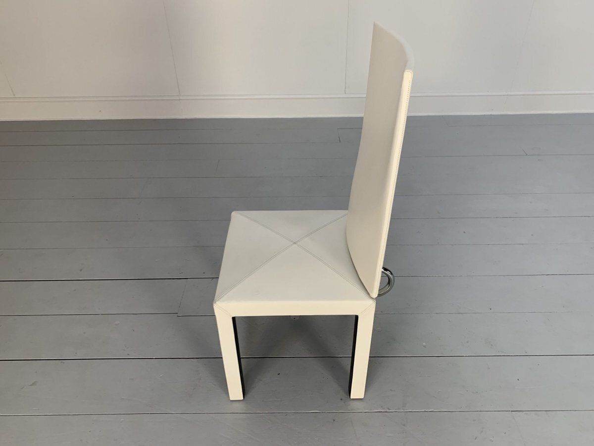 3795.0 B&B Italia Arcadia Dining Chairs   In White Gamma Leather, Set Of 8 photo
