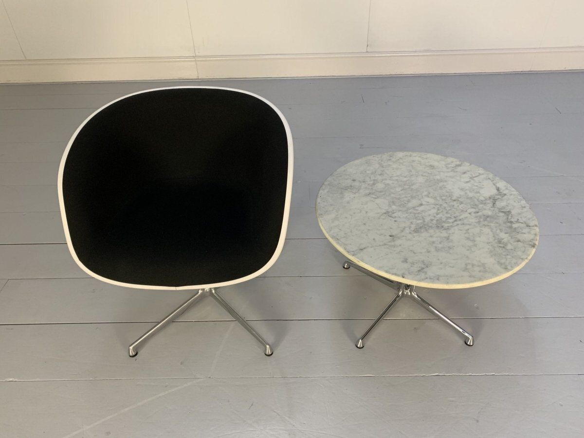 Vitra La Fonda Eames Chair & Marble Table   In Black Hopsack photo furniture