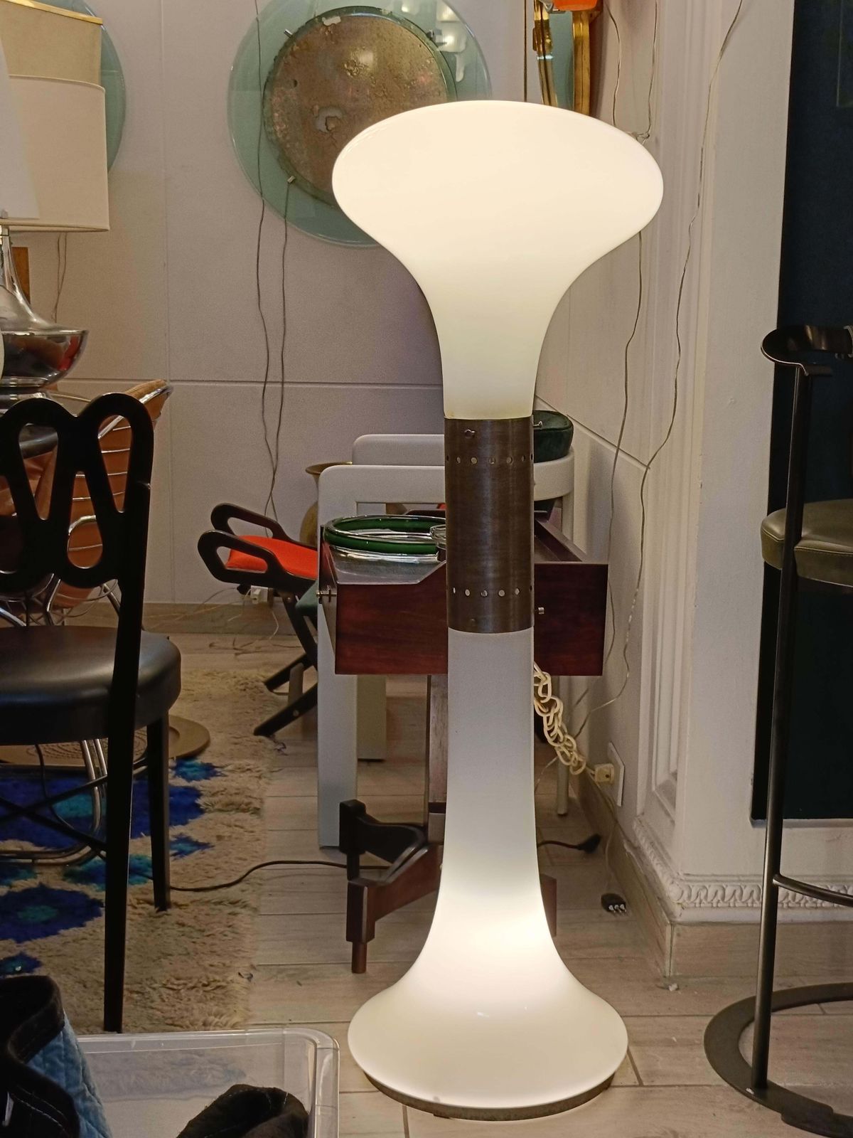 photo for sale Carlo Nason For Mazzega Floor Lamp "Lt220," Italy 1970s