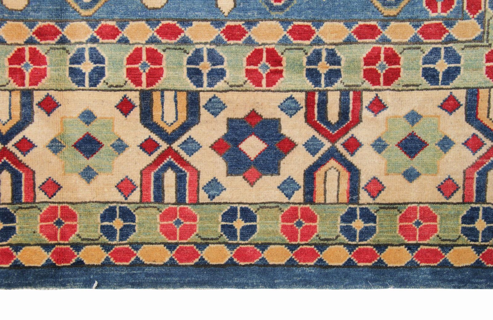 Handmade Carpet, Blue Geometric Rugs, Large Livingroom Rugs photo buy