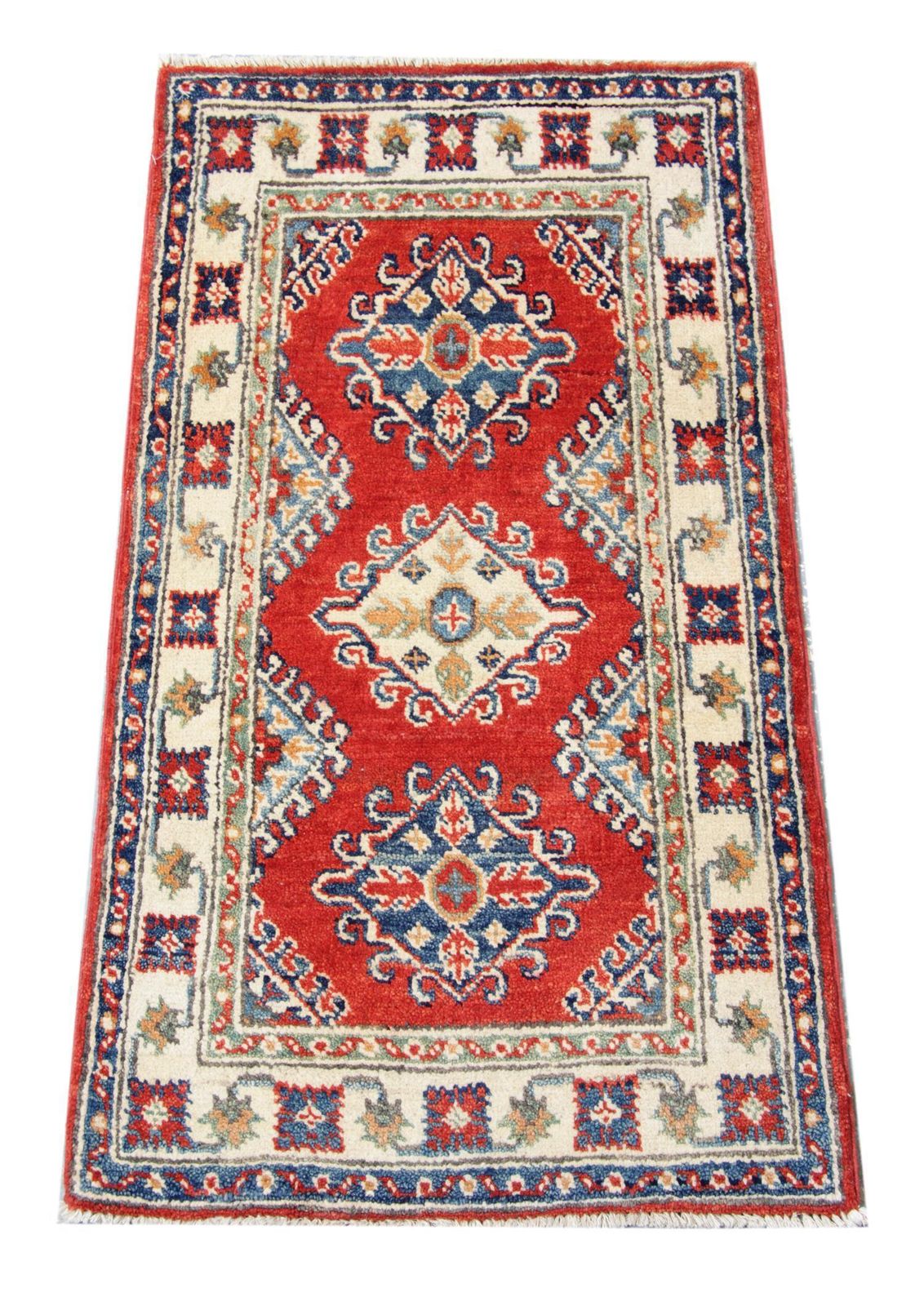 Small Oriental Rugs, Handmade Carpet Red Geometric Rugs Doormat photo for sale
