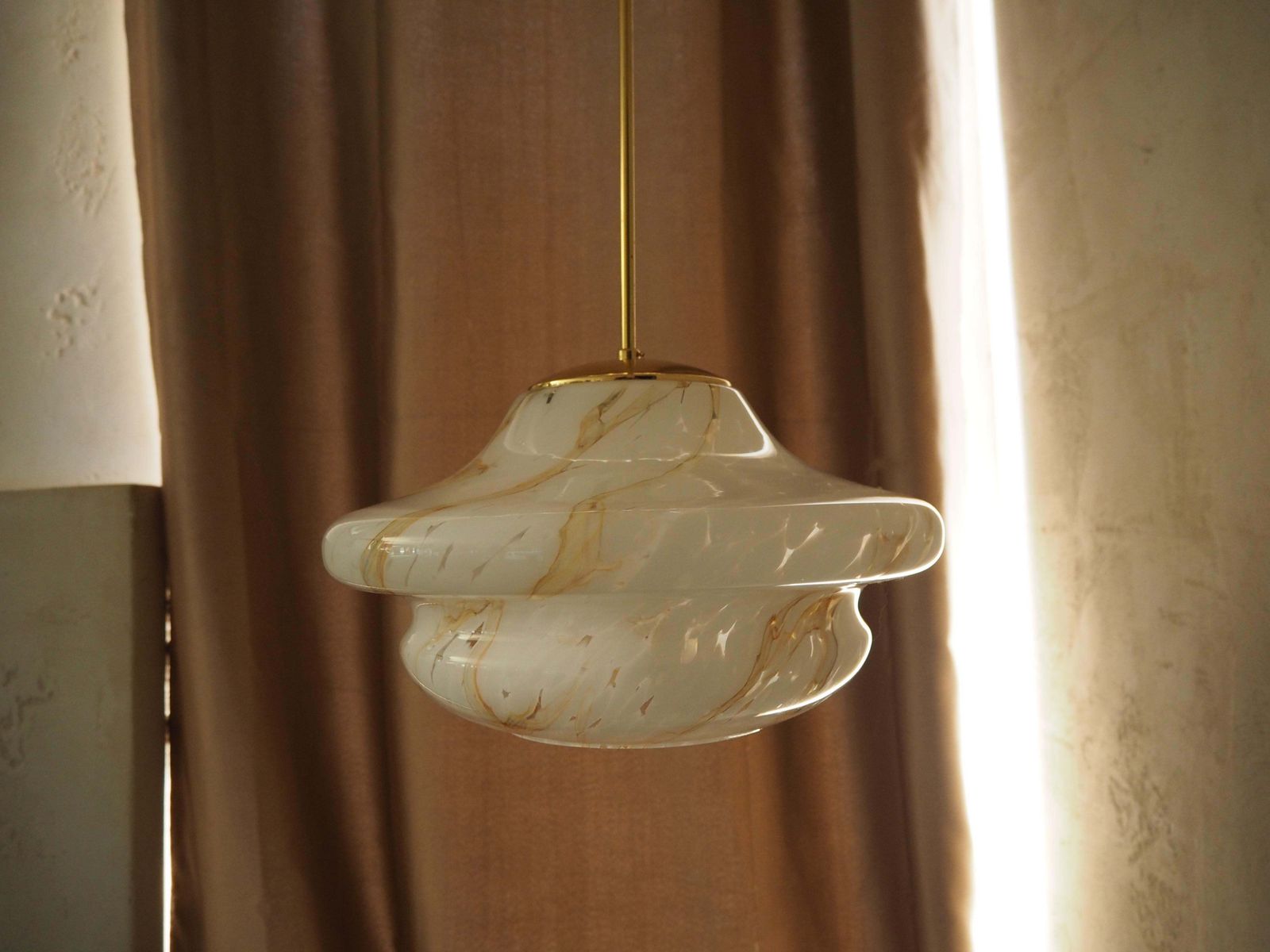 Mid Century Glass Chandelier, By Stefan Tabery, Bohemia, 1960's.. photo for sale