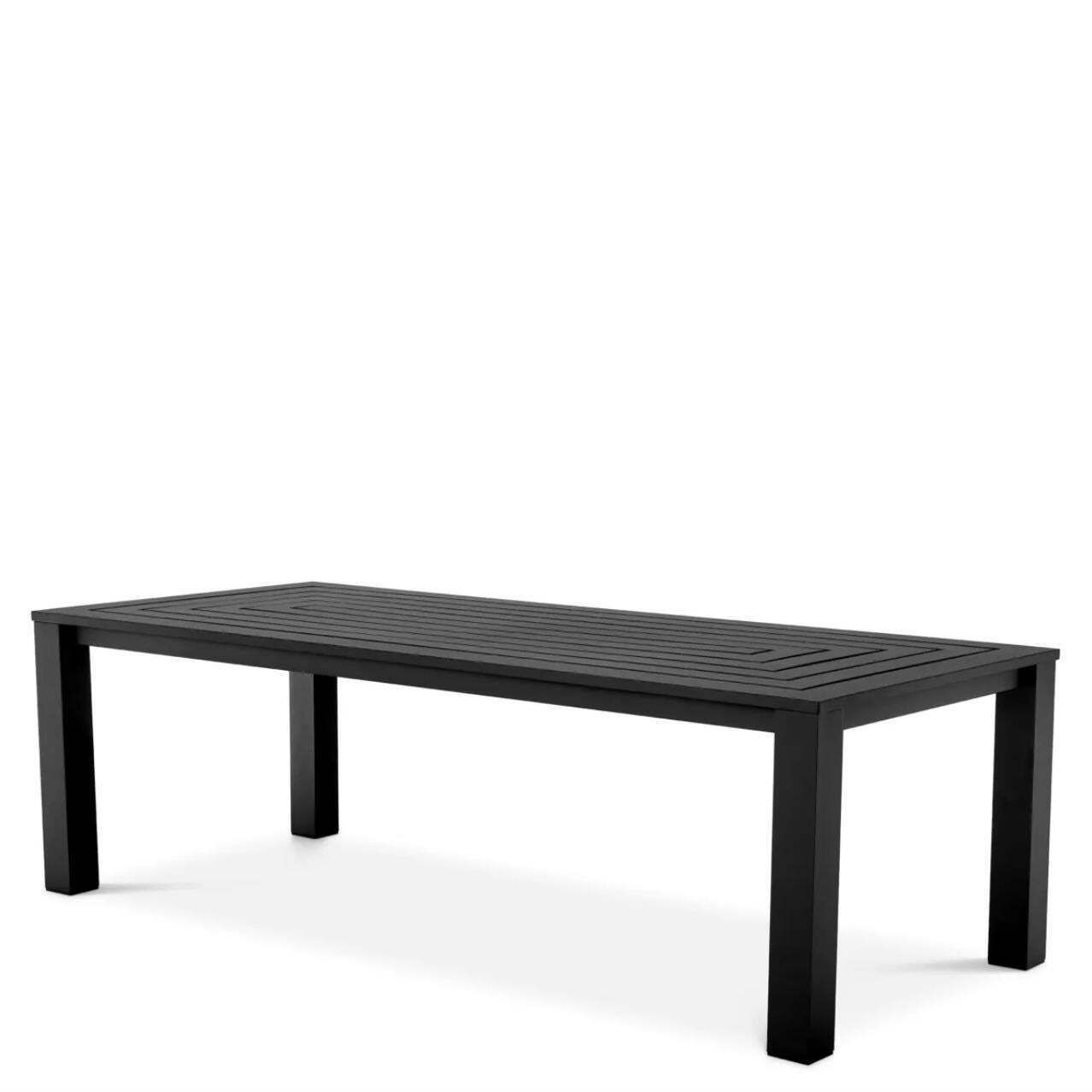 Rectangular Outdoor Dining Table With Black Finish. photo furniture