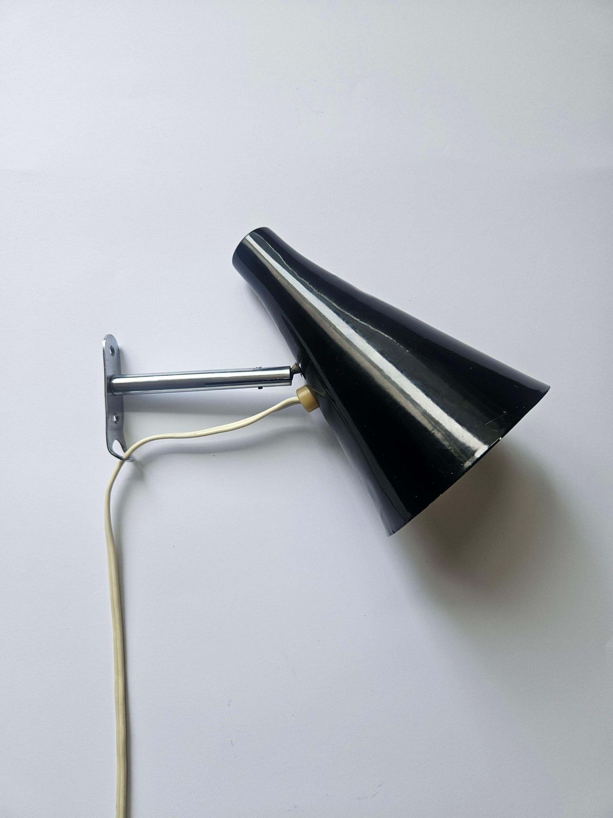 Rare Black Midcentury Adjustable Wall Lamp In Style Of Stilnovo, Lidokov, 1960s photo buy