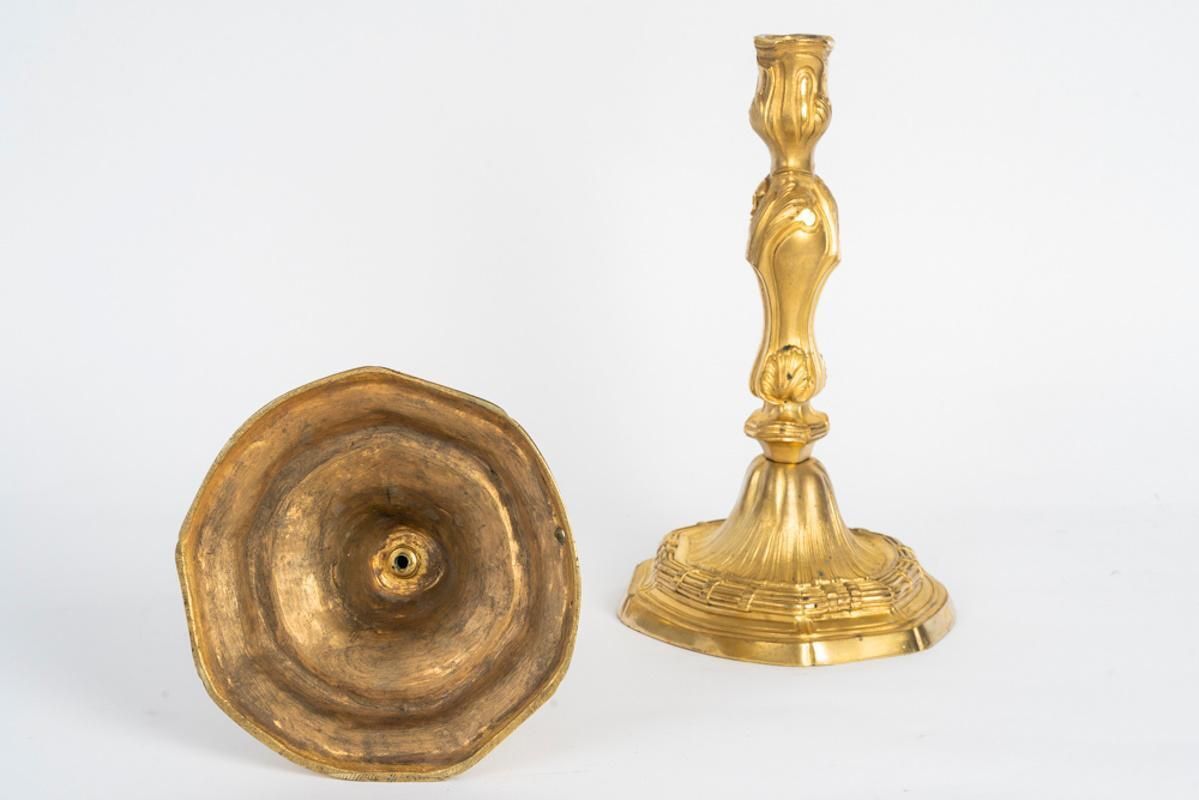 Pair Of Gilded Bronze Candlesticks In The Louis XVI Style, 19th Century. photo buy