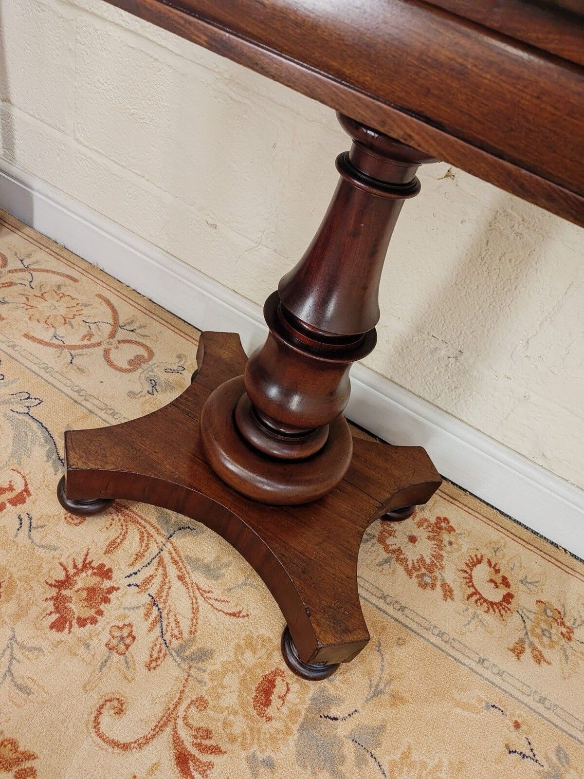 Victorian Mahogany Flip Top Tea Table photo for sale