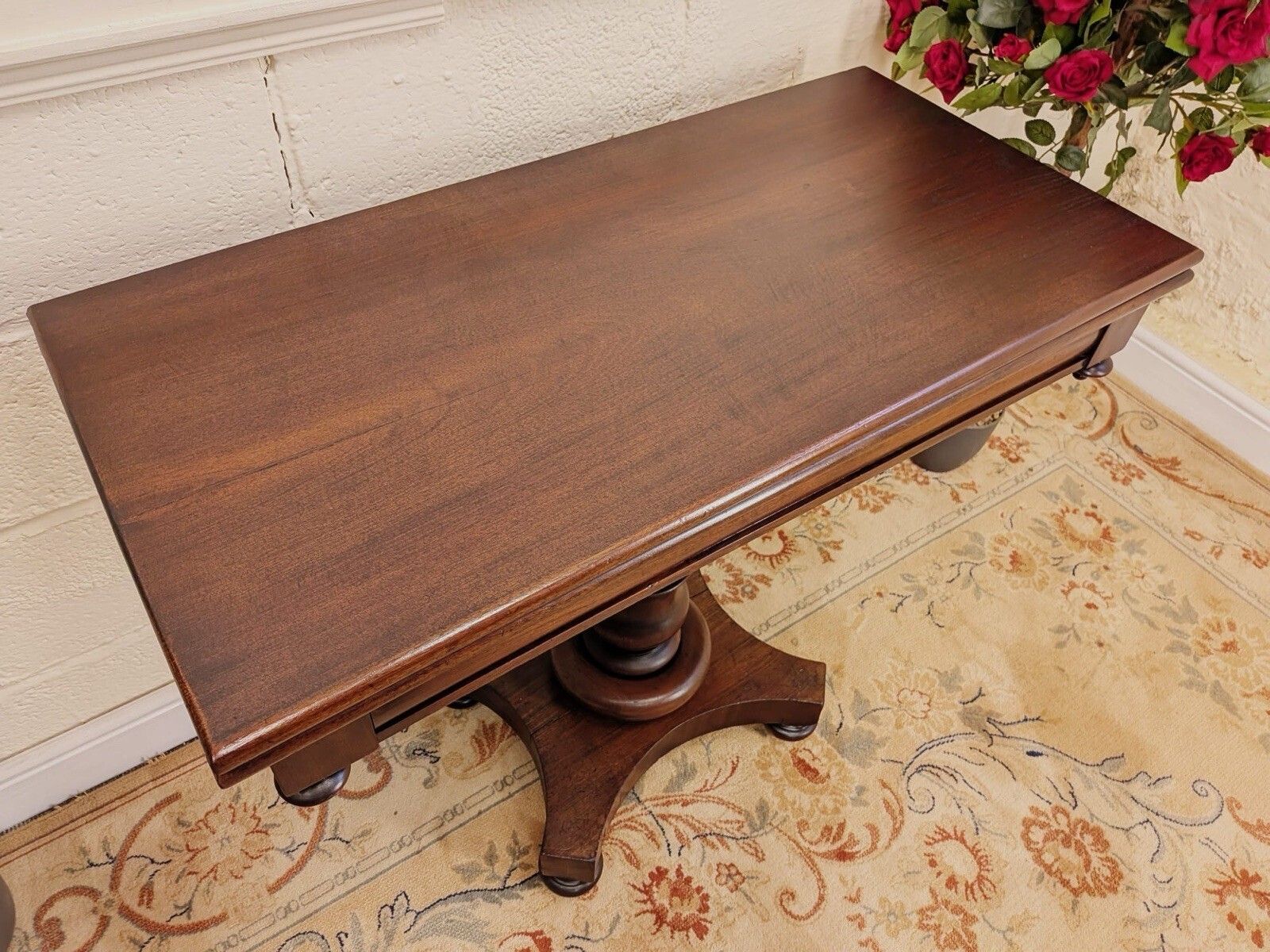 Victorian Mahogany Flip Top Tea Table photo Furniture
