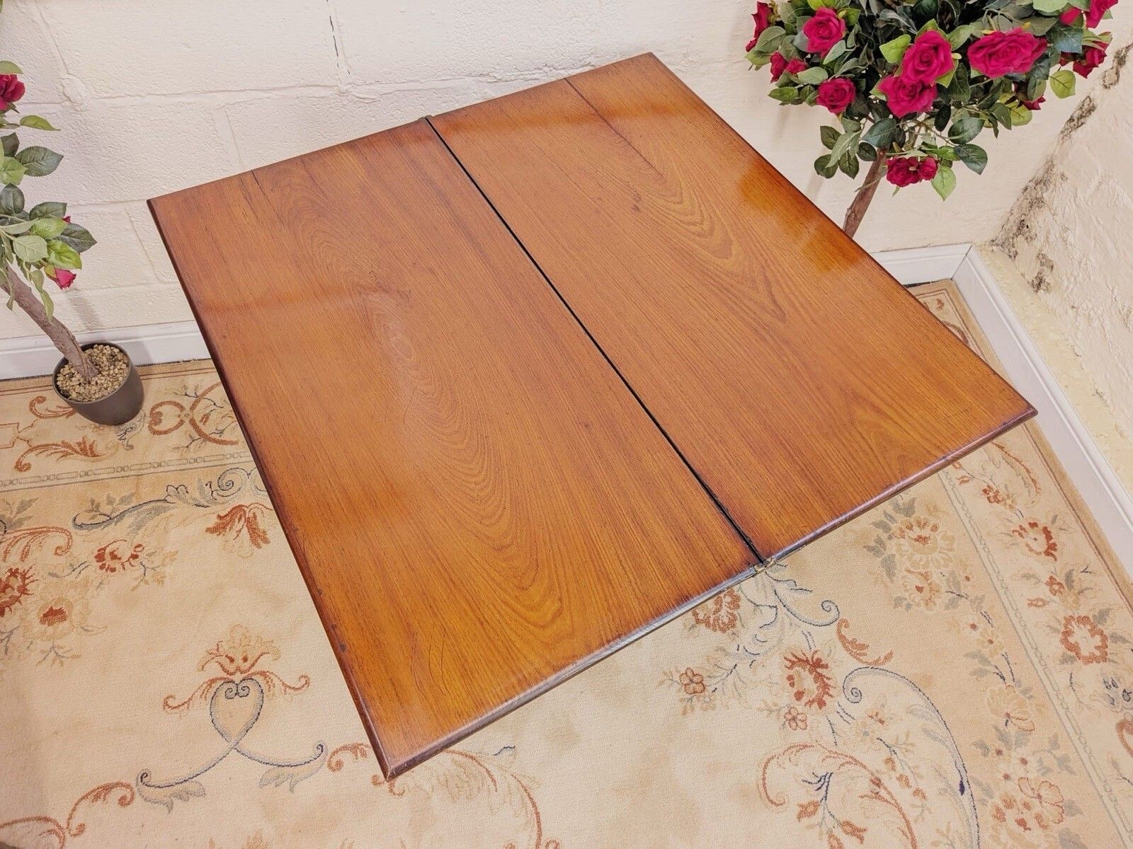 Victorian Mahogany Flip Top Tea Table photo vinterior