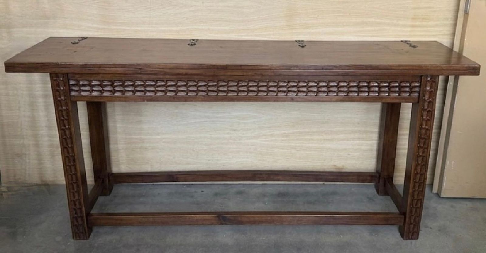Console convertible de style rustique espagnol en bois massif photo furniture